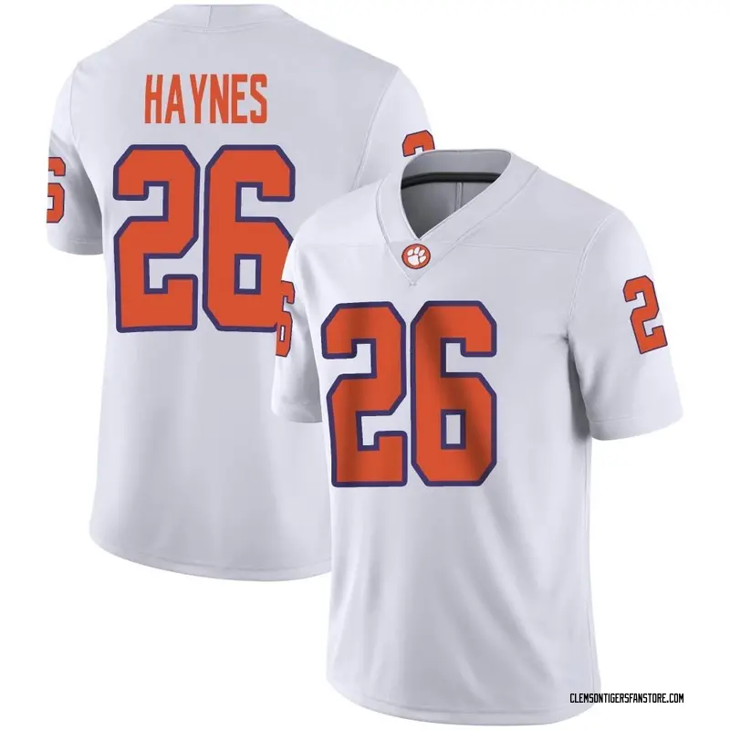 Game Men's Jay Haynes Clemson Tigers White Football Jersey