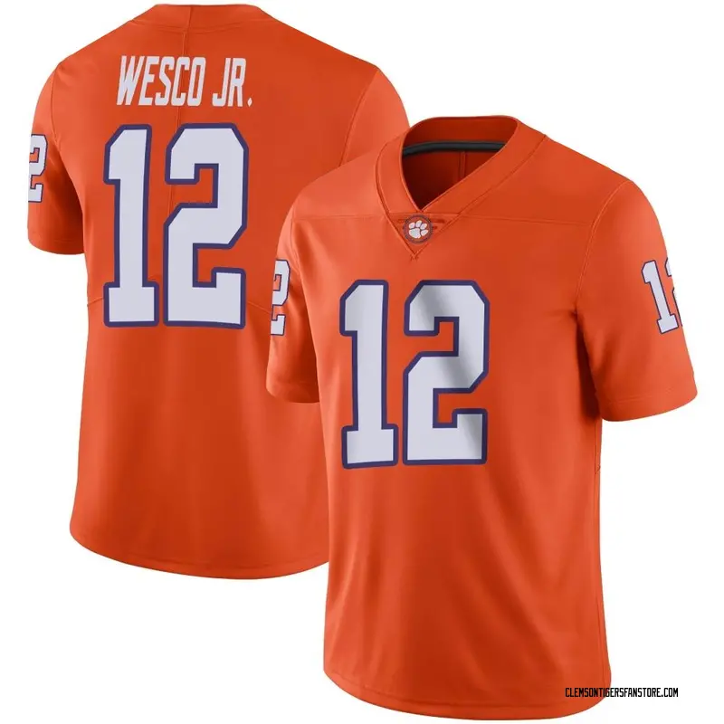 Limited Youth Bryant Wesco Jr. Clemson Tigers Orange Football Jersey